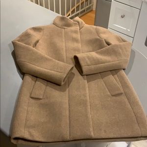 J. Crew silk lined wool coat, camel color